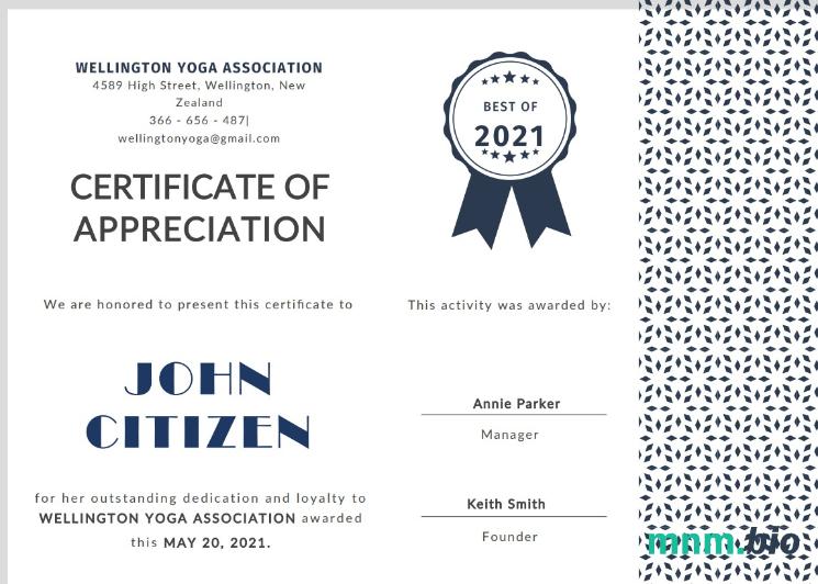 USA Customer Appreciation Certificate szablon in Word i PDF formacie, wersja 2